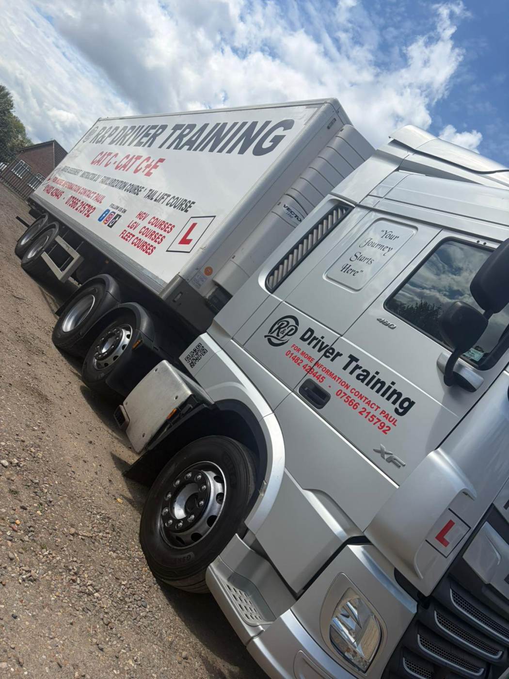 R&P Driver Training articulated lorry - affordable Category C+E training